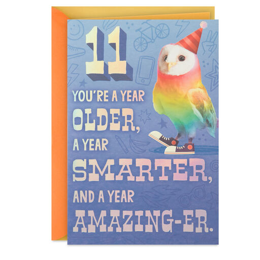 A Year Amazing-Er Funny Pop-Up 11th Birthday Card, 