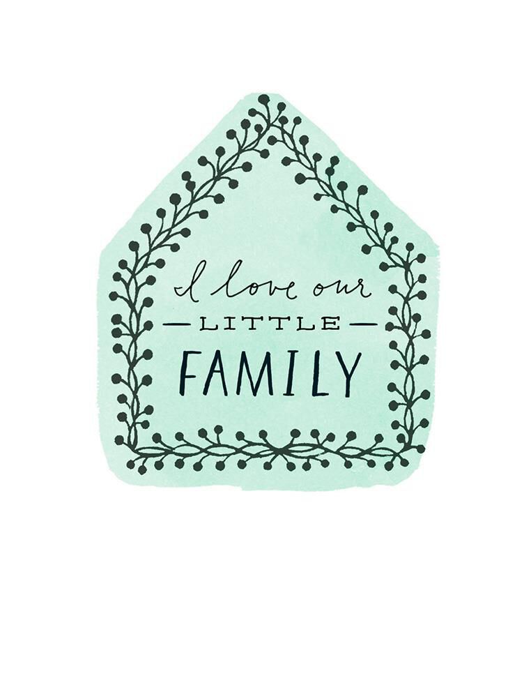 I Love Our Little Family Anniversary Card