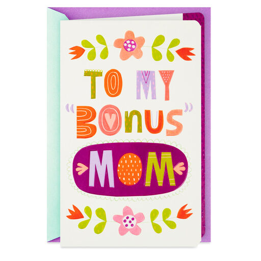 Someone I Laugh With and Love Mother's Day Card for Bonus Mom, 