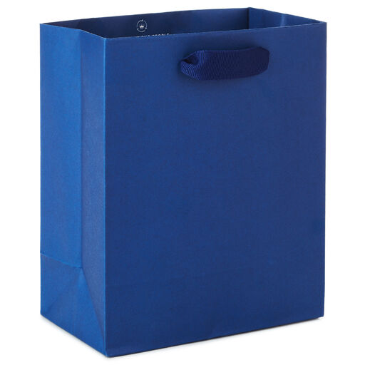 6.5" Small Navy Blue Gift Bag, Navy