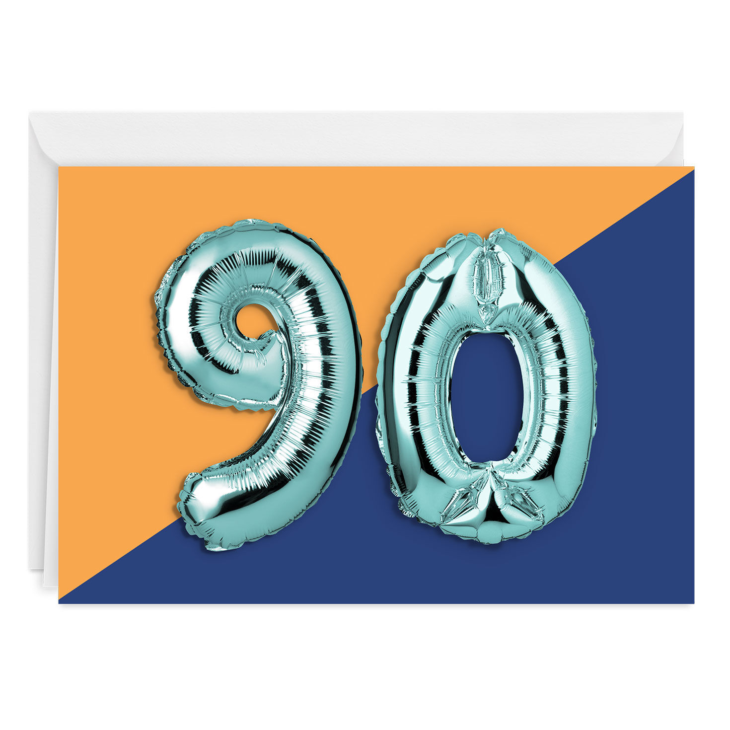 90th Balloons Custom Birthday Card