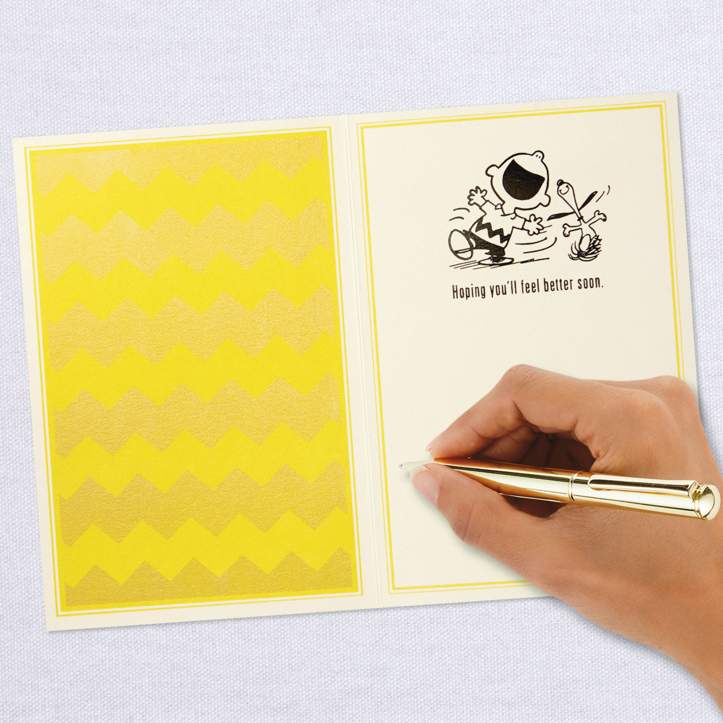 Peanuts® Charlie Brown and Snoopy Sending Hugs Get Well Card for only USD 4.99 | Hallmark