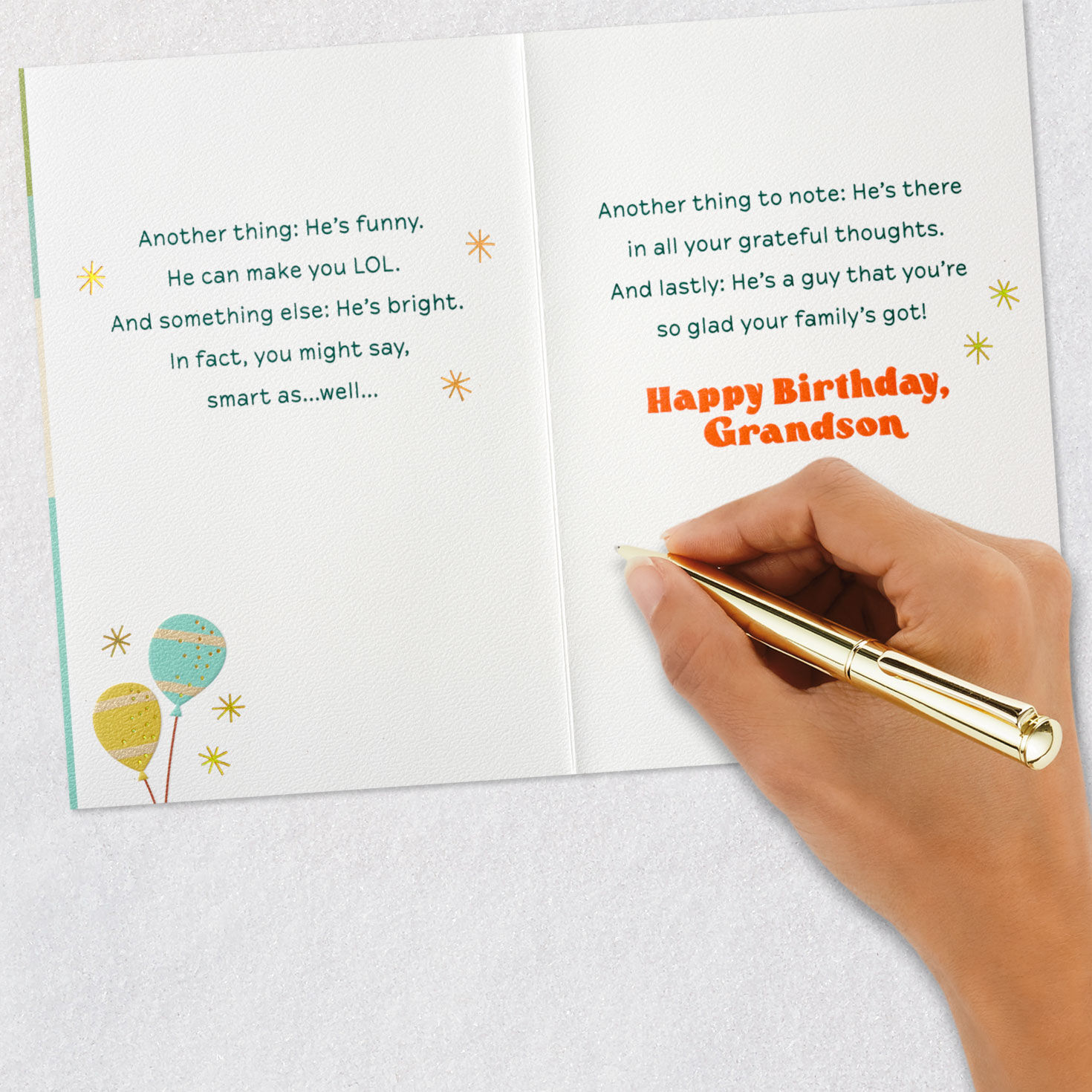 Glad To Have You, Grandson Birthday Card, , large image number 7