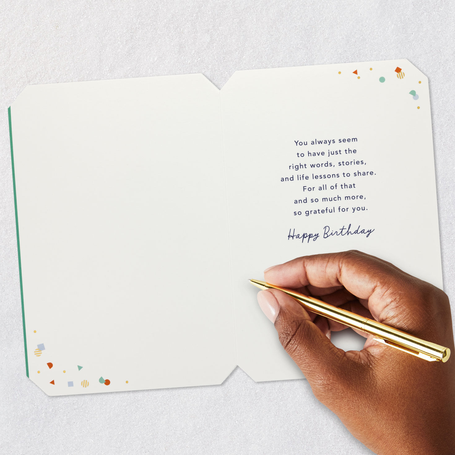 Wrapped Present Birthday Card for Father-in-Law Signing card image number 6