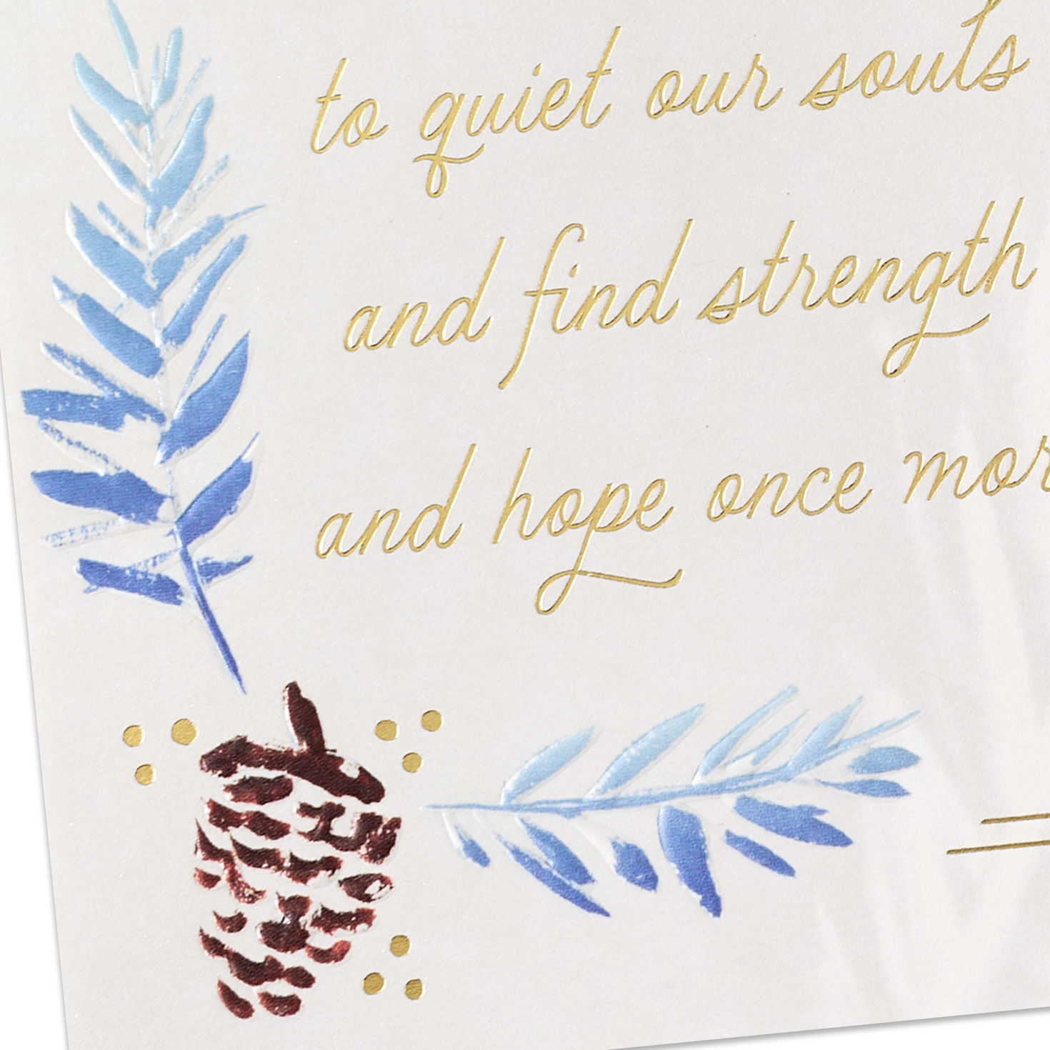 Pine Cones Difficult Time Christmas Card Card Front Detail image number 5