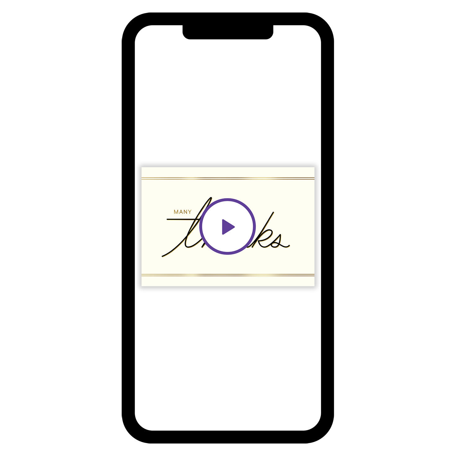 Modern Black and Gold Thank You eCard