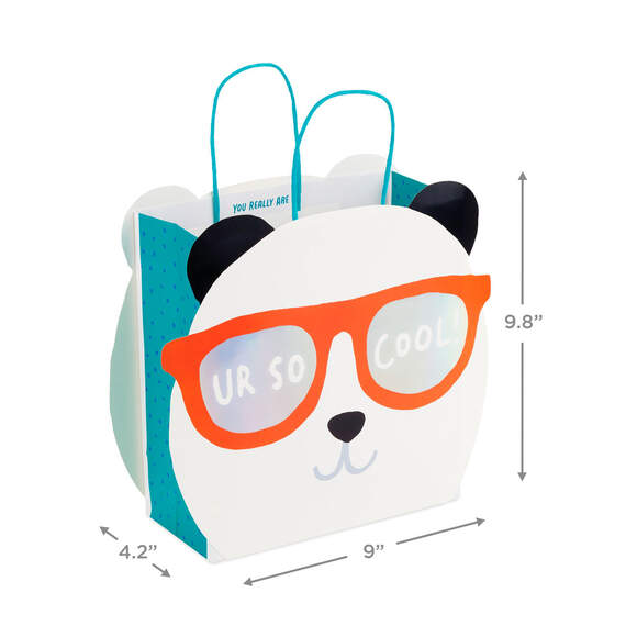 9.8" UR So Cool Panda Face Medium Gift Bag, , large image number 3