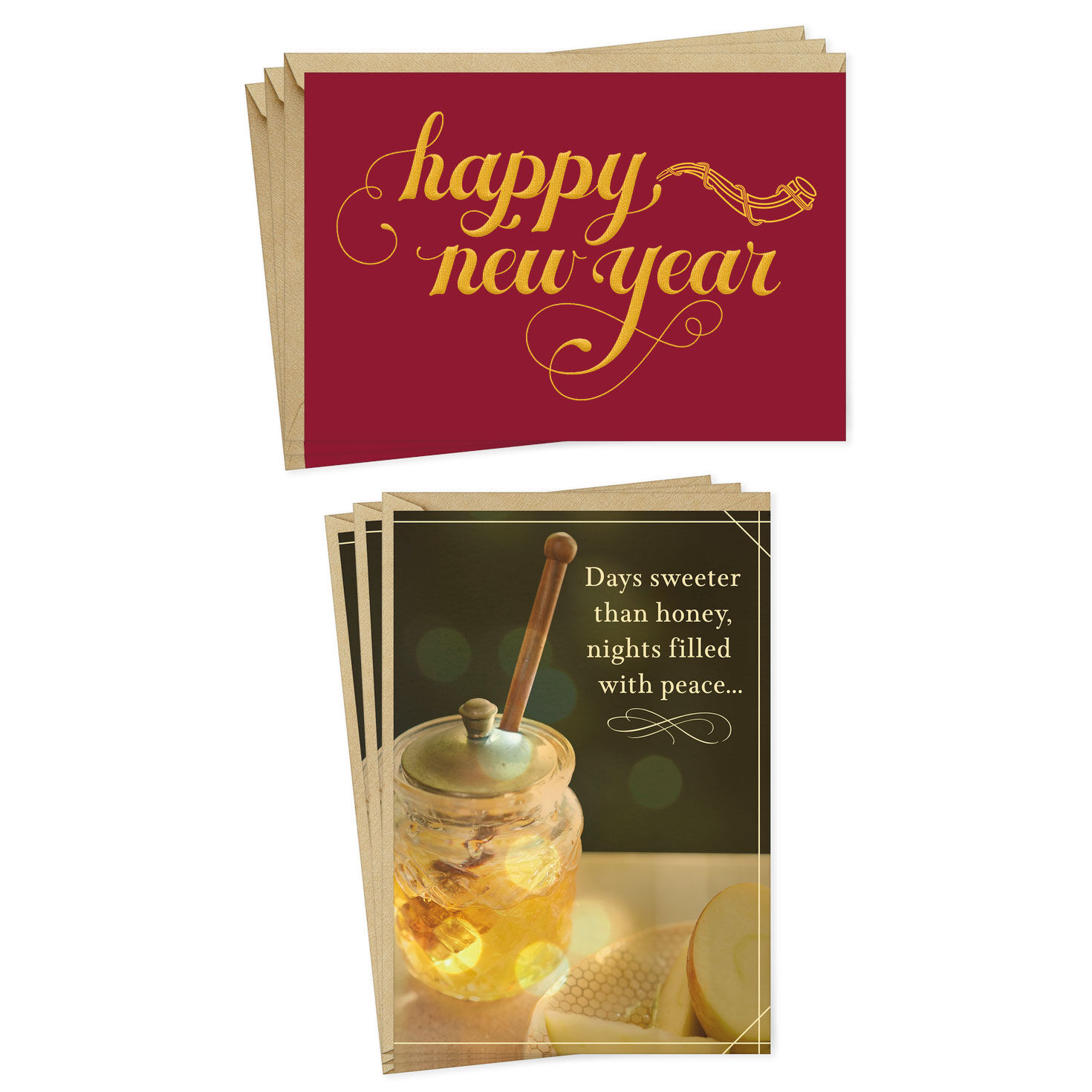 Happy New Year Assorted Rosh Hashanah Cards, Pack of 6
