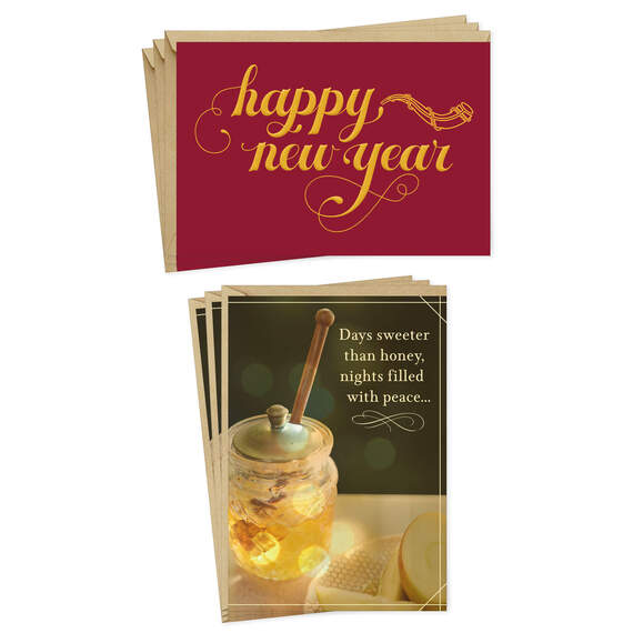 Happy New Year Assorted Rosh Hashanah Cards, Pack of 6