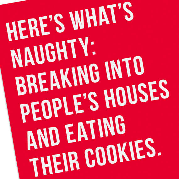 Here's What’s Naughty Funny Christmas Card, , large image number 4