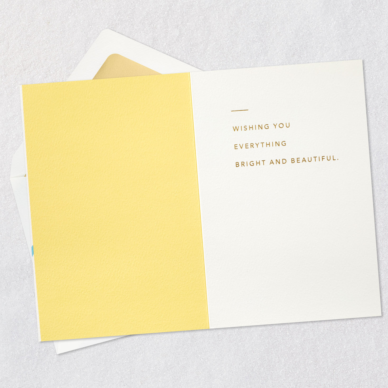 Pastel and Gold Lettering on Ivory Easter Card Open card with envelope image number 3