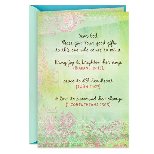 God's Good Gifts Religious Friendship Card for Her, 
