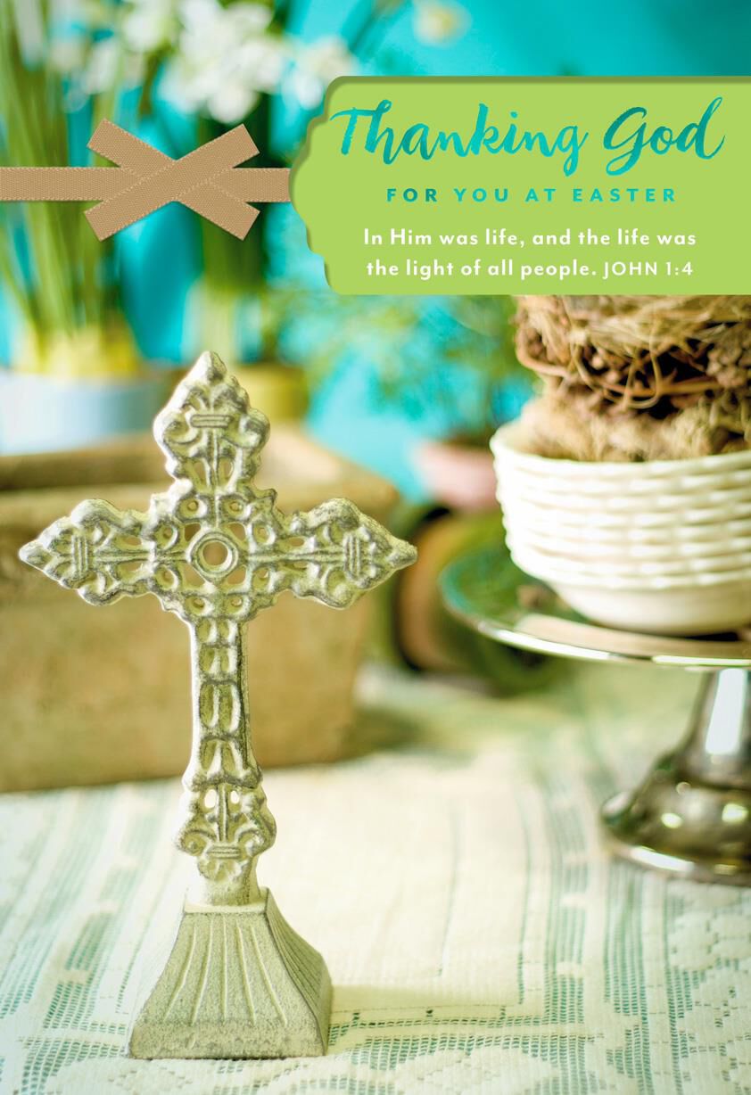 Thanking God for You Religious Easter Card for Clergy