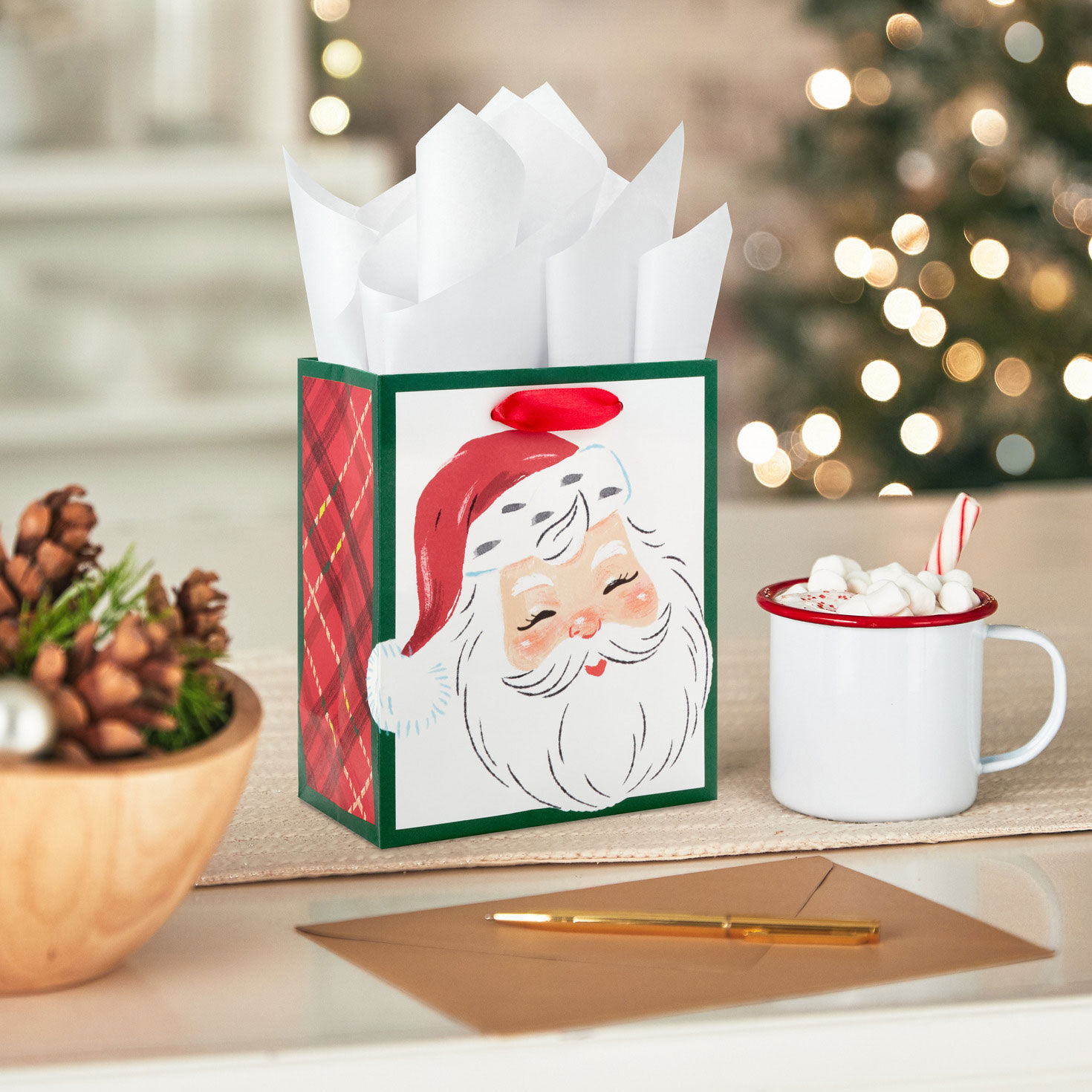 Small santa gift bags hotsell