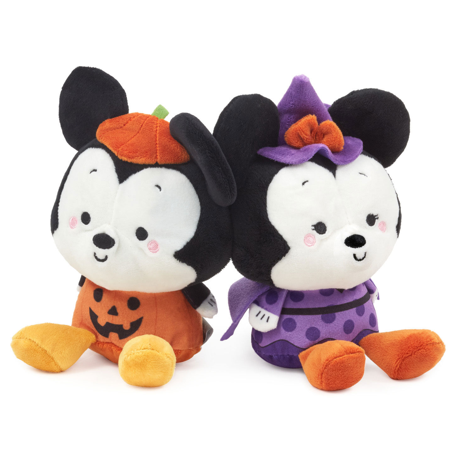 Better Together Disney Mickey Mouse and Minnie Mouse Halloween Magnetic Plush Pair