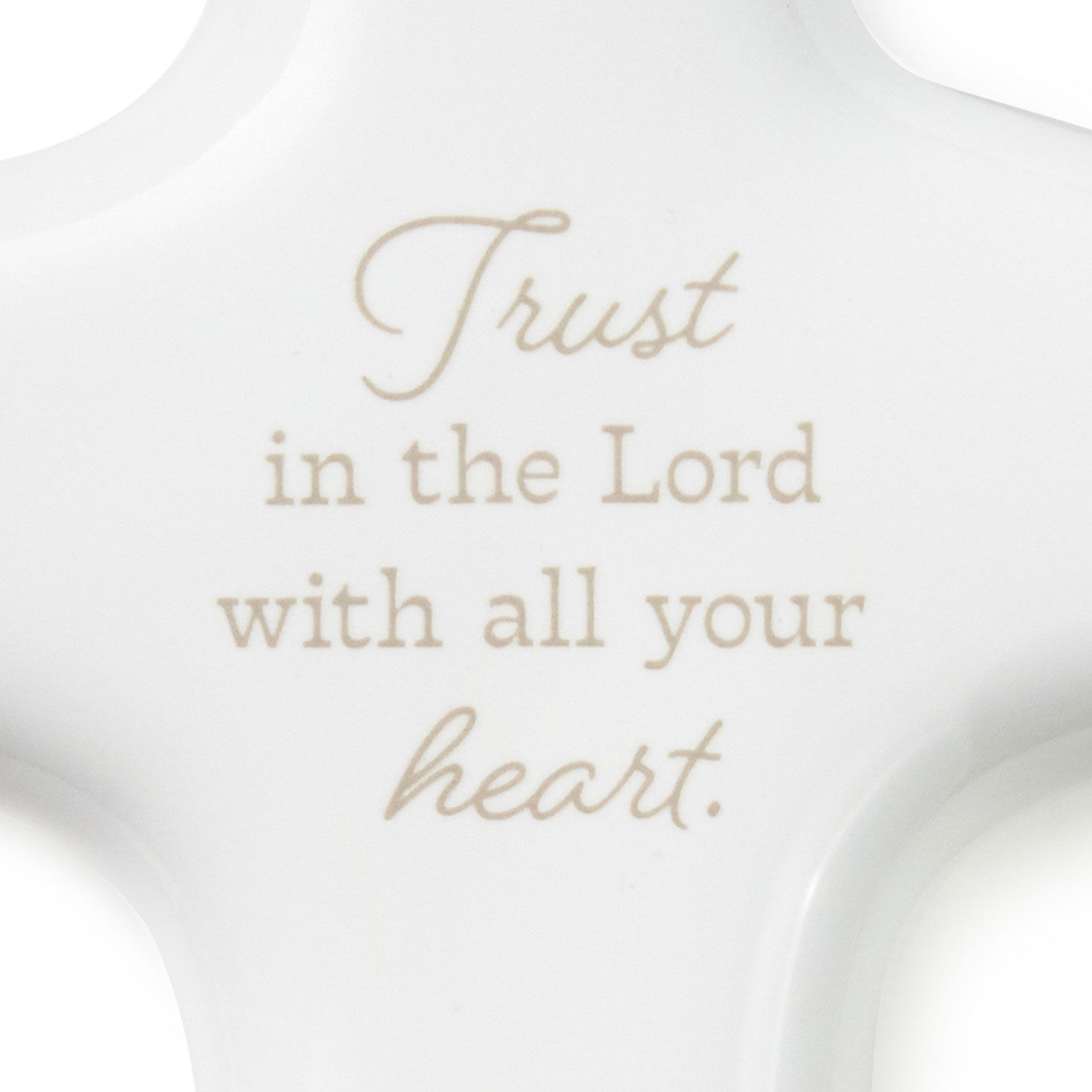 Trust in the Lord Cross-Shaped Lidded Trinket Dish upclose view image number 4
