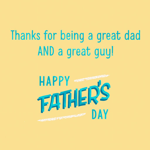 Dad Rocks! Video Greeting Father's Day Card for Dad, 