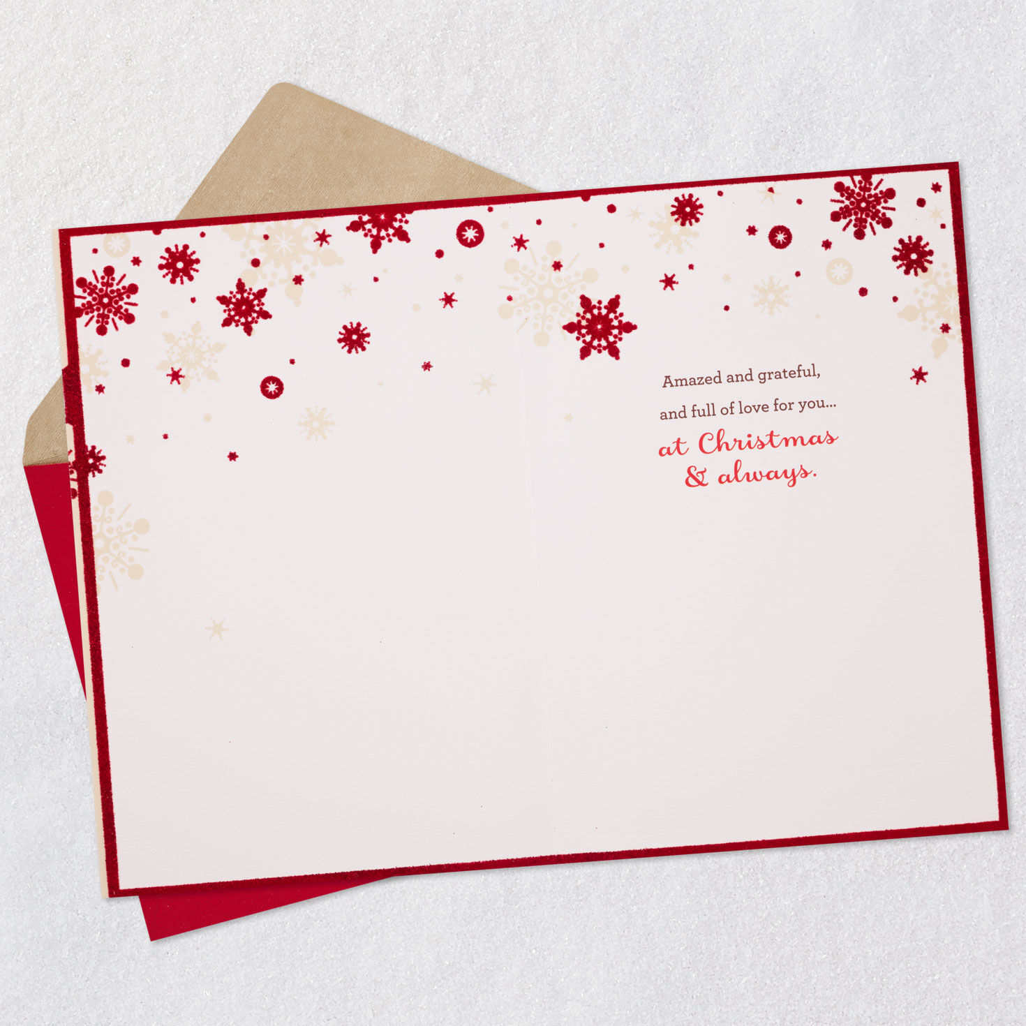 Cozy Mugs Snowflake Religious Christmas Card Open card with envelope image number 3