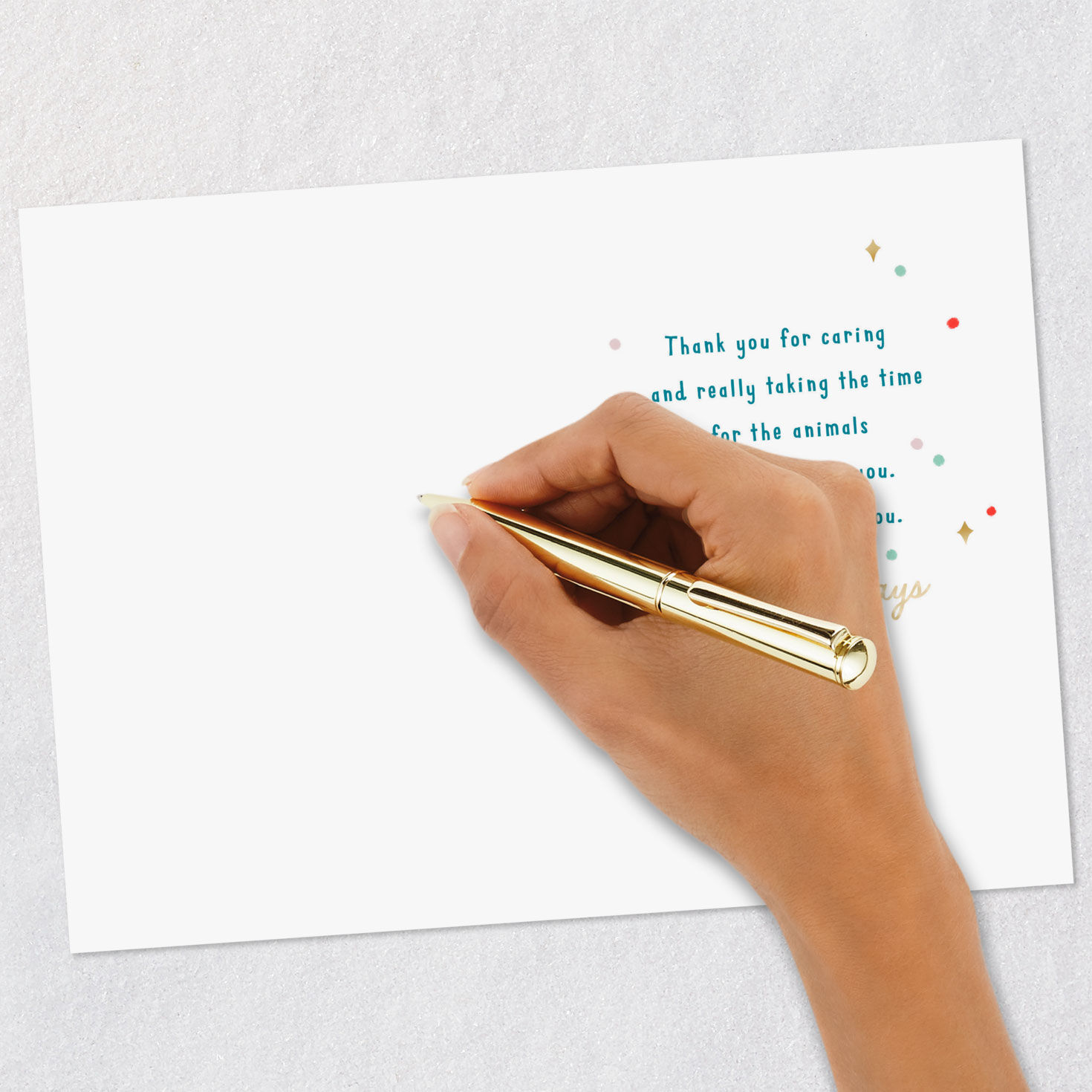Stacked Gifts Pets Christmas Card for Animal Lover Signing card image number 6