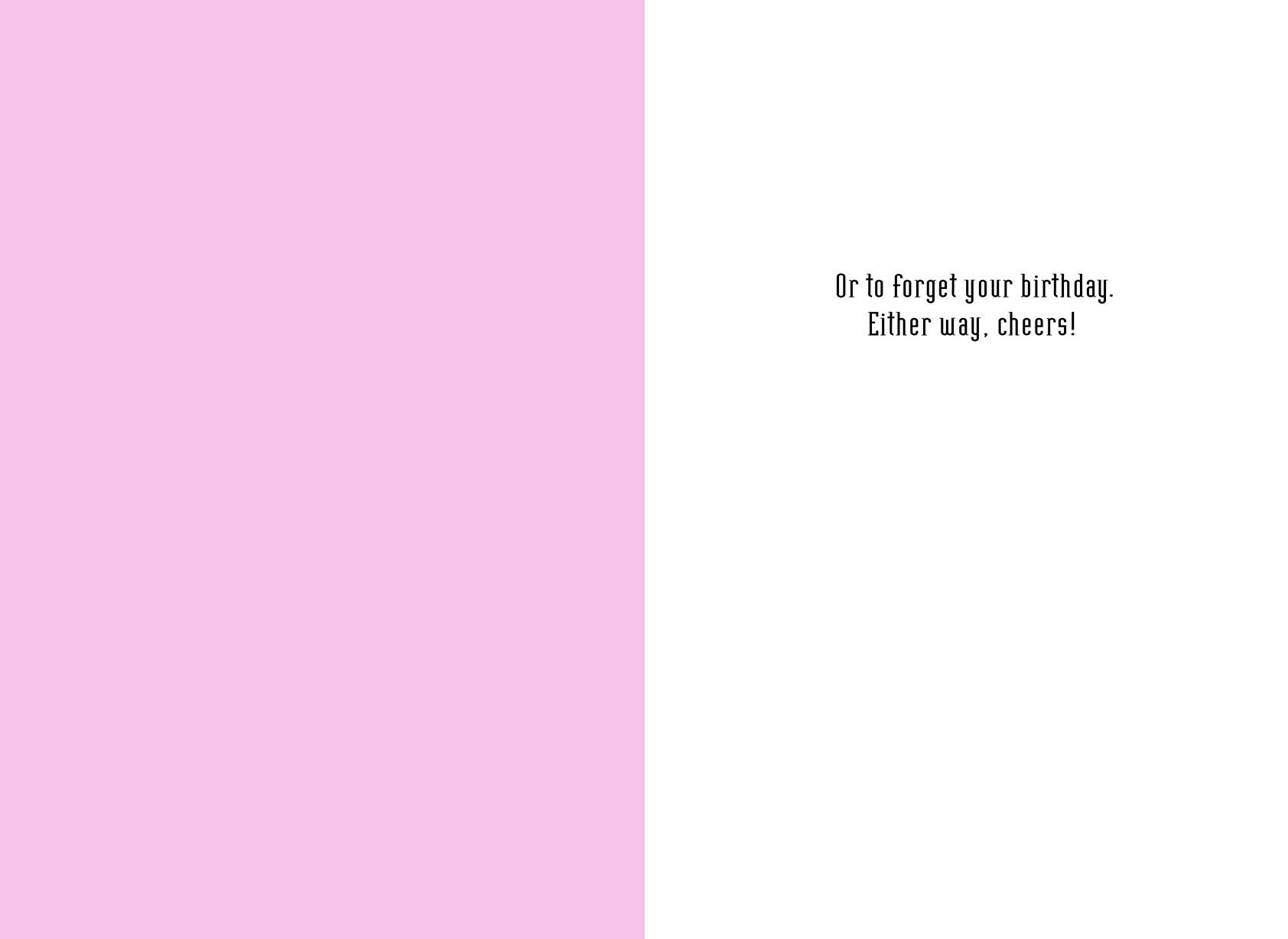 Celebrate or Forget Birthday Card