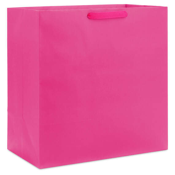 15" Hot Pink Extra-Deep Gift Bag, Hot Pink, large image number 1
