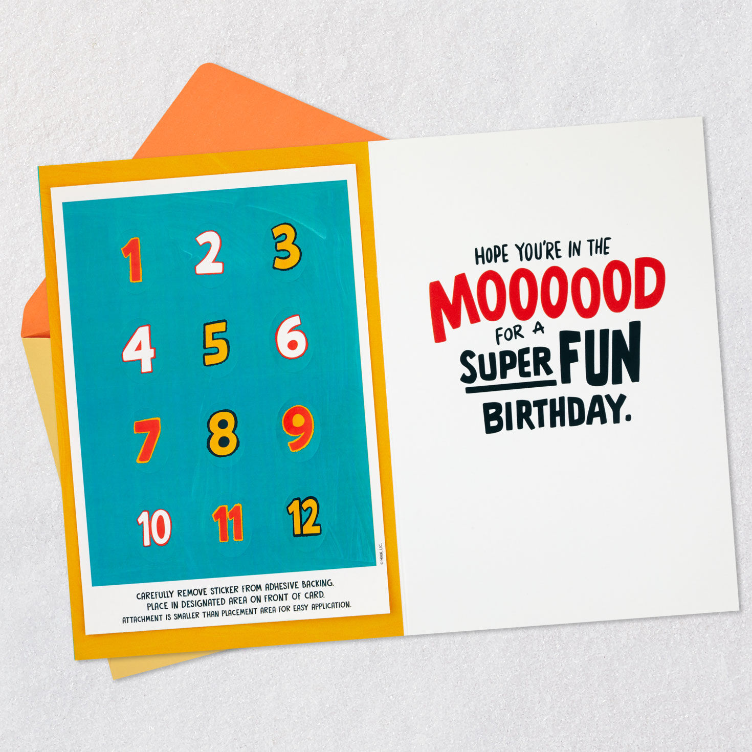 Hole-y Cow Customizable Kids Birthday Card With Age Stickers for only USD 3.99 | Hallmark