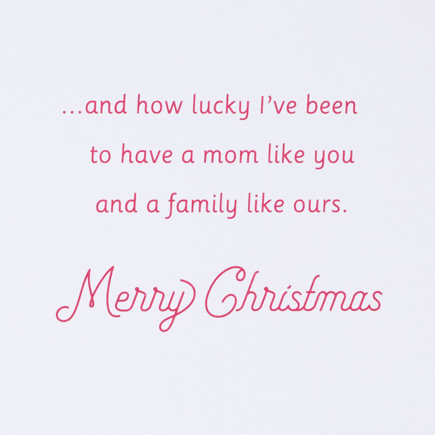 Pink and Teal Ornament Mom Christmas Card Sentiment image number 3