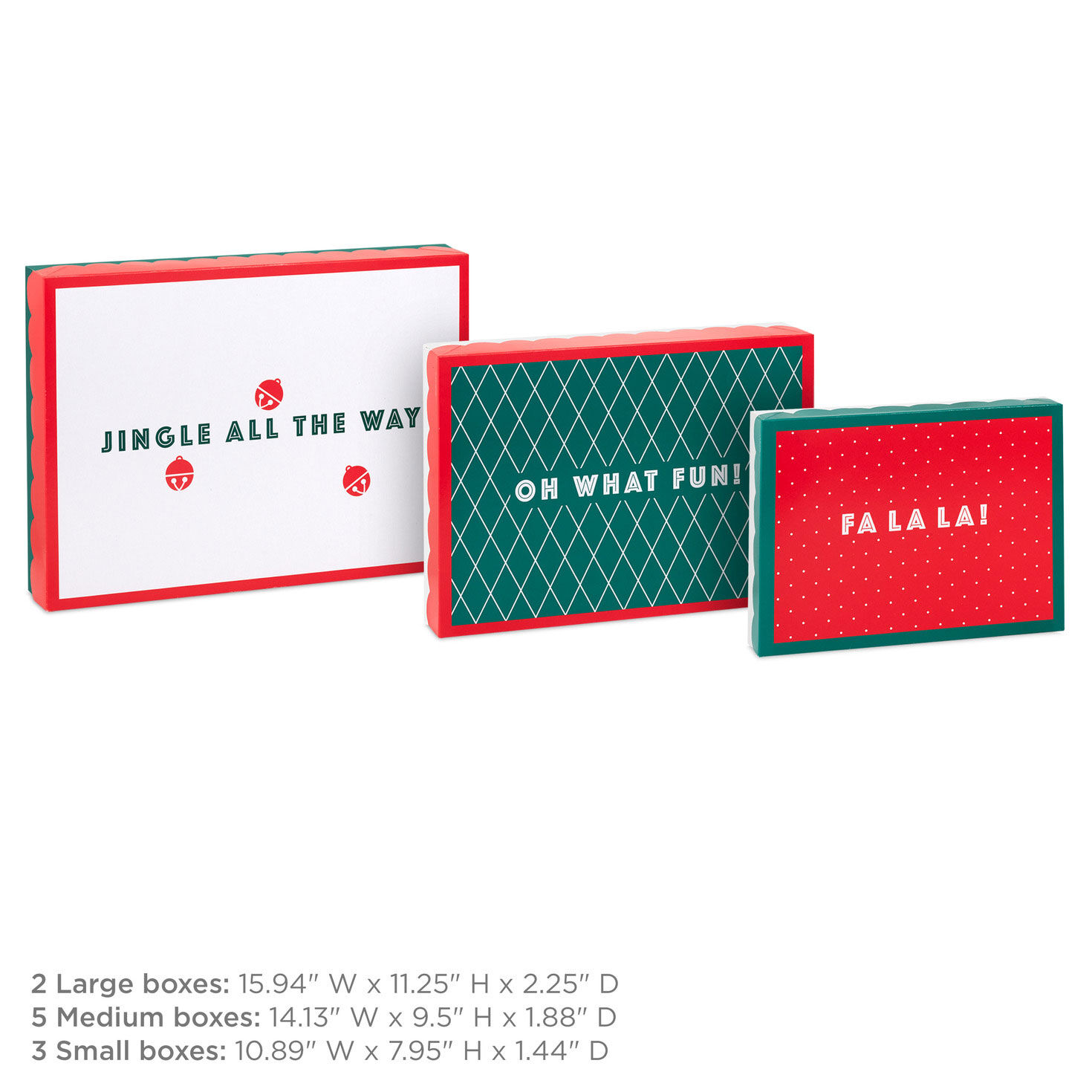 Scalloped Lid Assortment Christmas Gift Boxes  image number 3