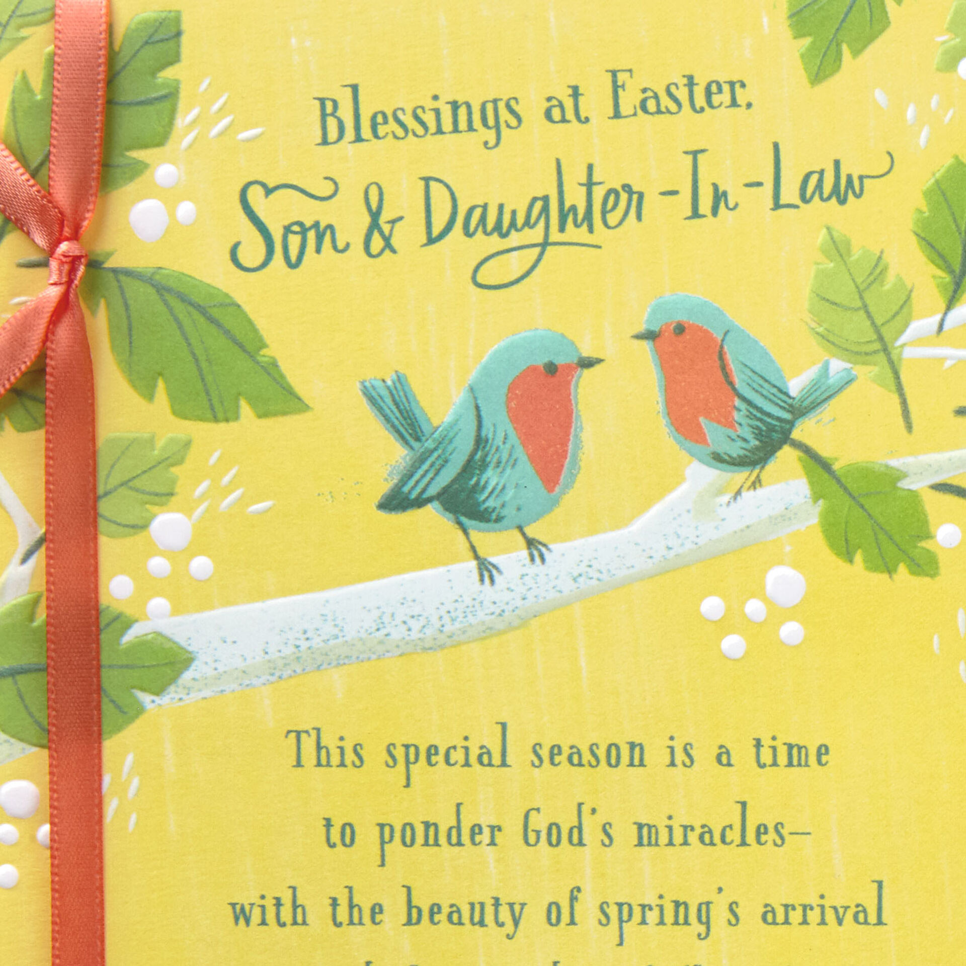 God's Miracles Religious Easter Card for Son and Daughter-in-Law