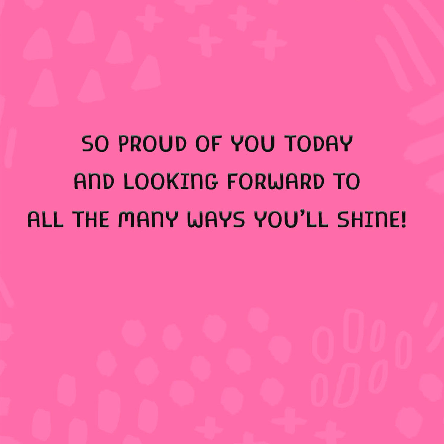 Pink and Black Doodles Bat Mitzvah Gift Card Holder sentiment image number 2