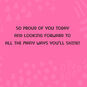 Pink and Black Doodles Bat Mitzvah Gift Card Holder sentiment image number 2