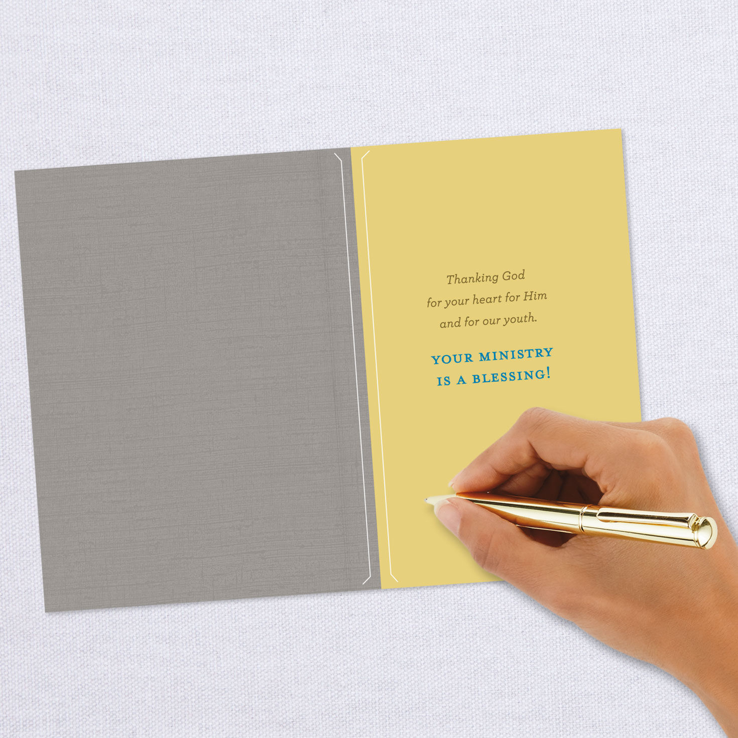 Thanking God for Your Heart Religious Clergy Appreciation Card for Youth Minister, , large image number 6