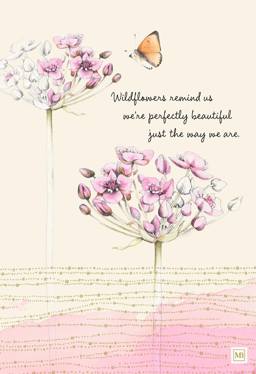 Wildflowers and Butterfly Marjolein Bastin Birthday Card