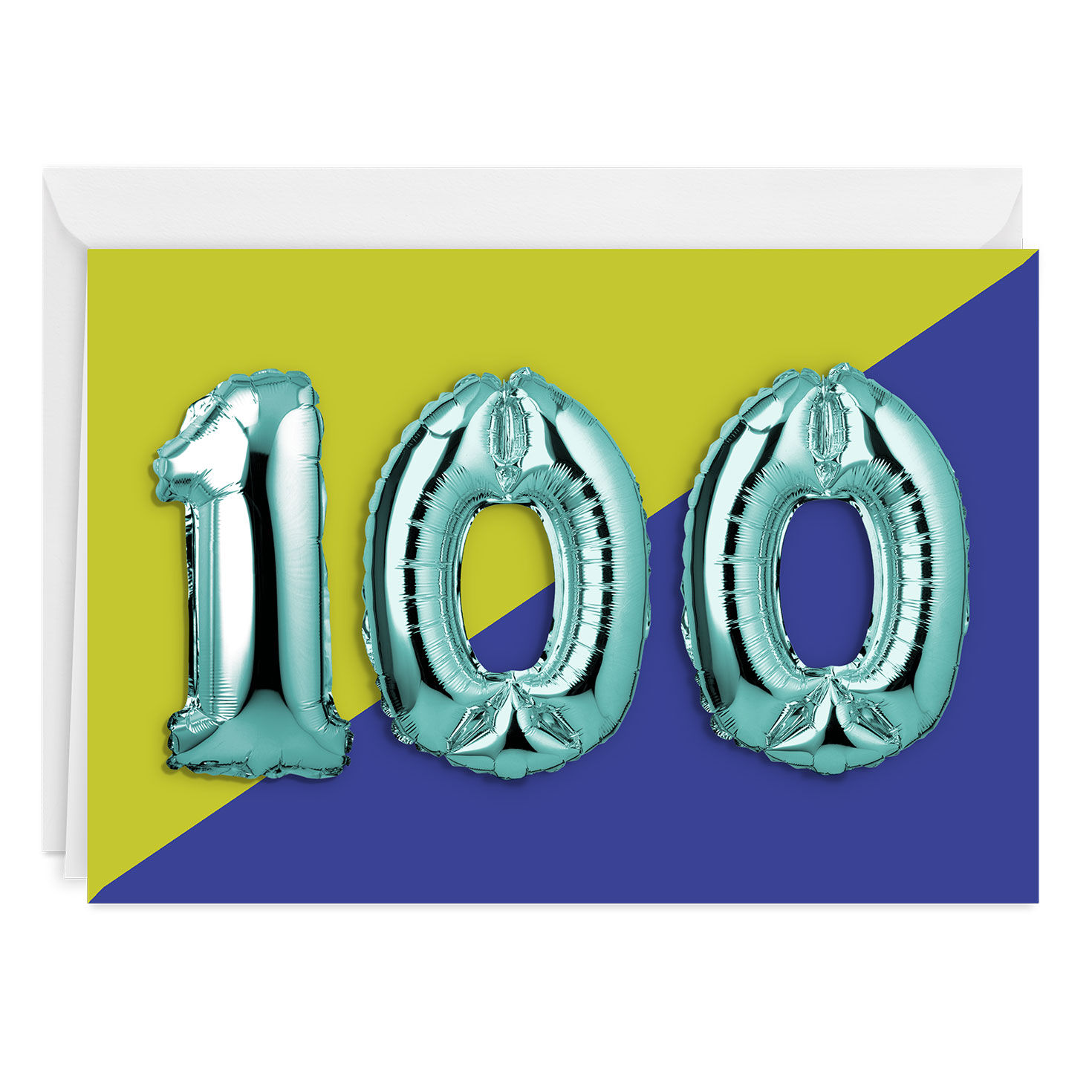 100th Balloons Custom Birthday Card