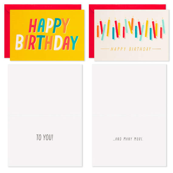 Assorted Bright and Cheery Boxed Birthday Cards, Pack of 16 - Boxed ...