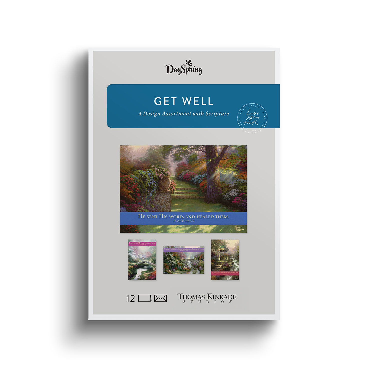 Thomas Kinkade DaySpring Get Well Cards Assortment package front image number 2