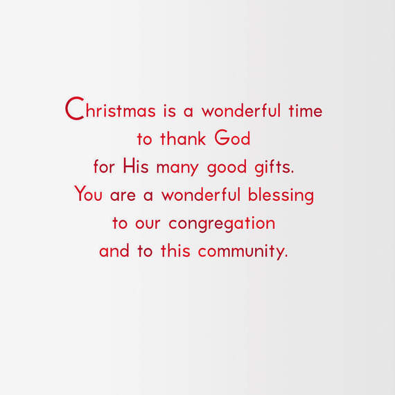 Wonderful Blessing Religious Christmas Card for Pastor and Family, , large image number 2