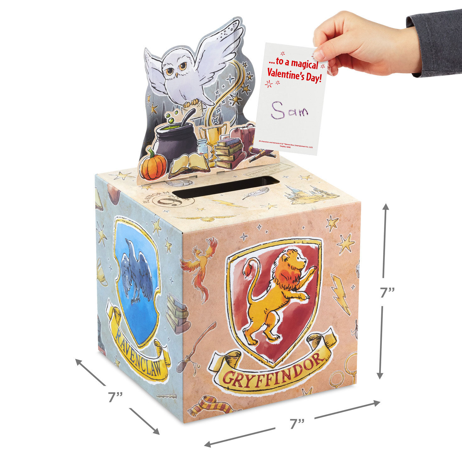 Harry Potter&trade; House Crests Kids Classroom Valentines Set With Cards and Mailbox, , large image number 4