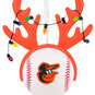 Orioles Reindeer Baseball Christmas Ornament closeup view image number 5