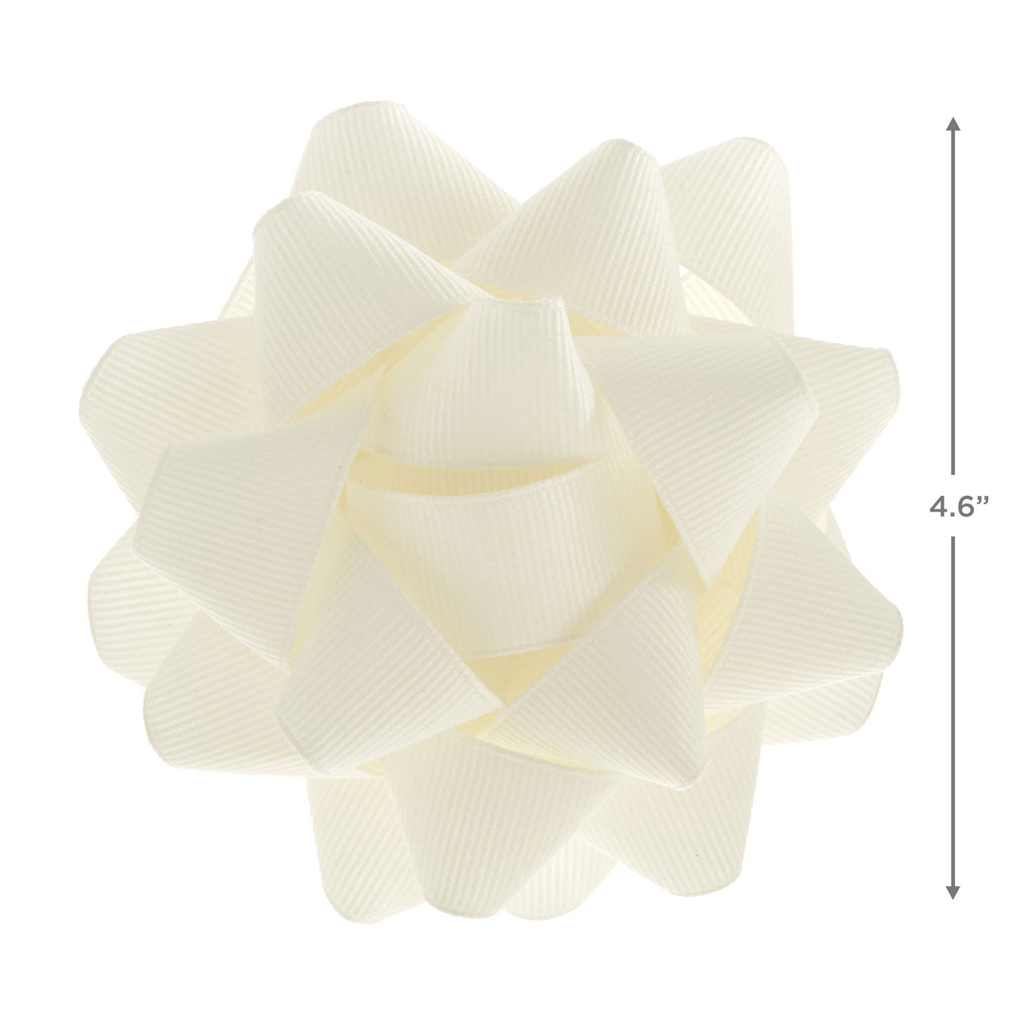 4.6" Cream Grosgrain Ribbon Gift Bow, Cream, large image number 2