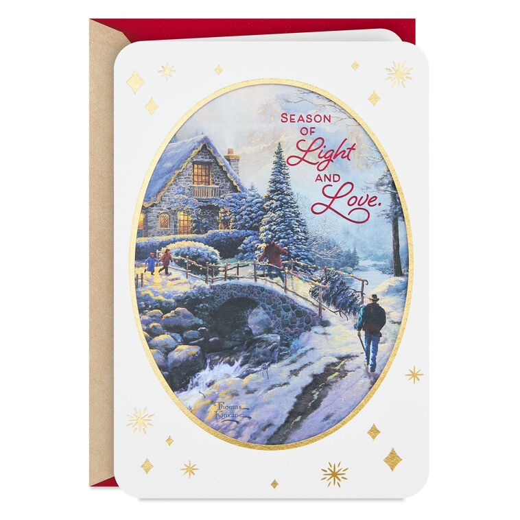 Thomas Kinkade Season of Light and Love Christmas Card