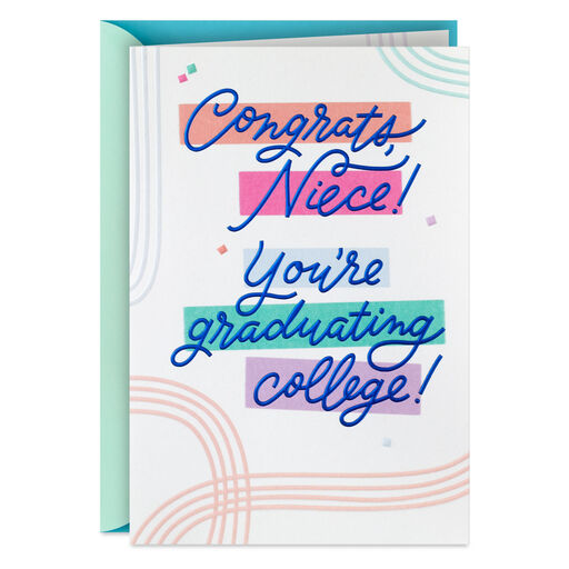 Time to Celebrate College Graduation Card for Niece, 