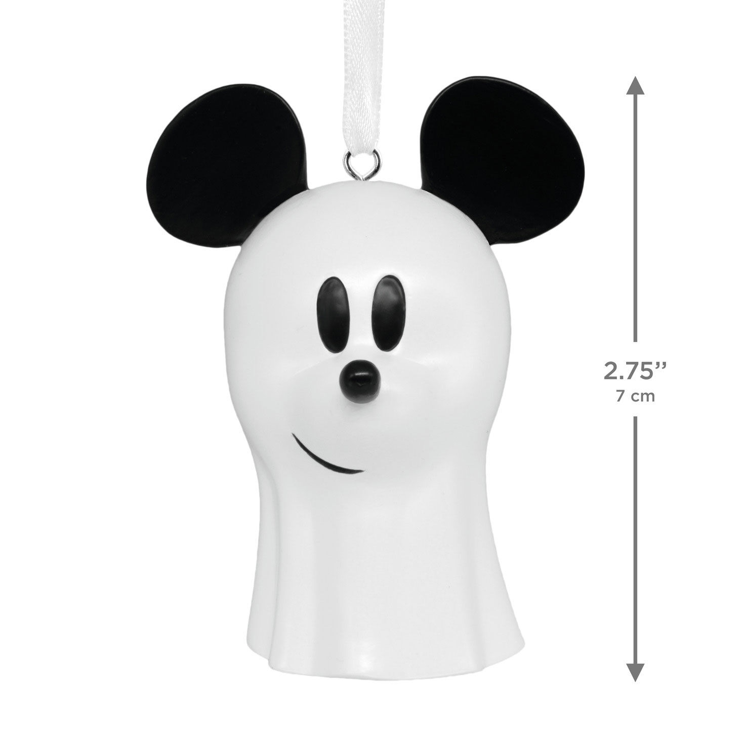 Mickey Mouse Ghost Halloween Ornament measurement image number 2