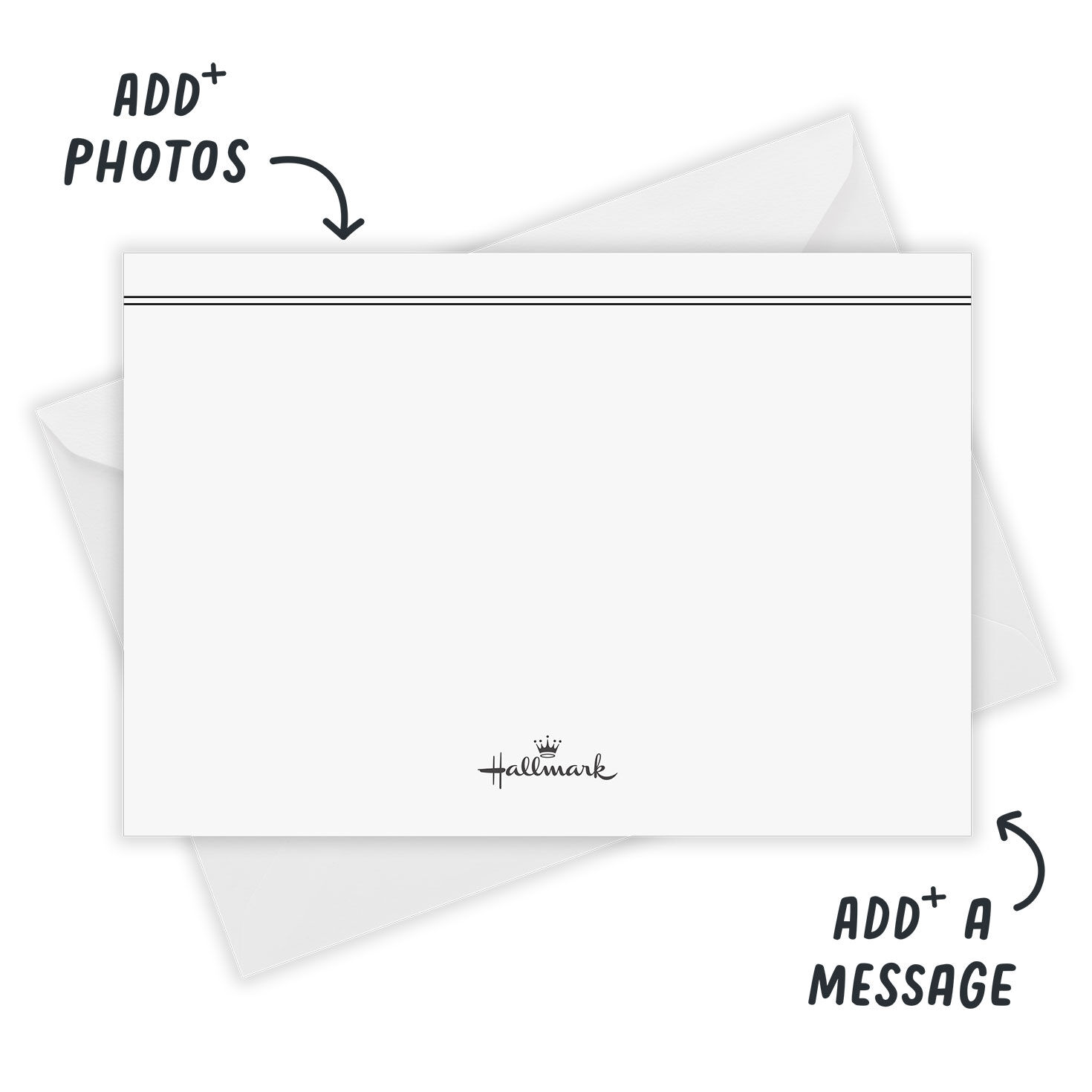 Black White Monograms Personalized Wedding Invitation Card back with Envelope indicating personalization image number 3