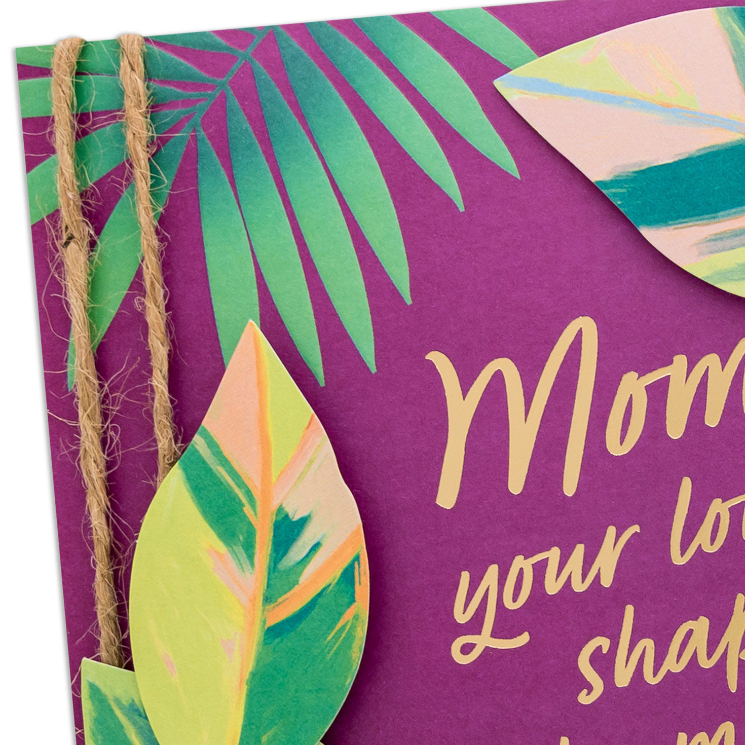 Tropical Leaves Mom Mother's Day Card From Son Card Front Detail image number 5