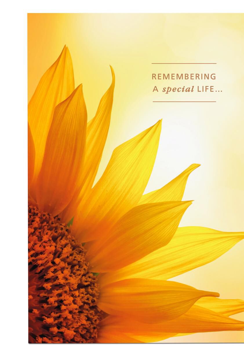 Sunflower and Sunlight Sympathy Card