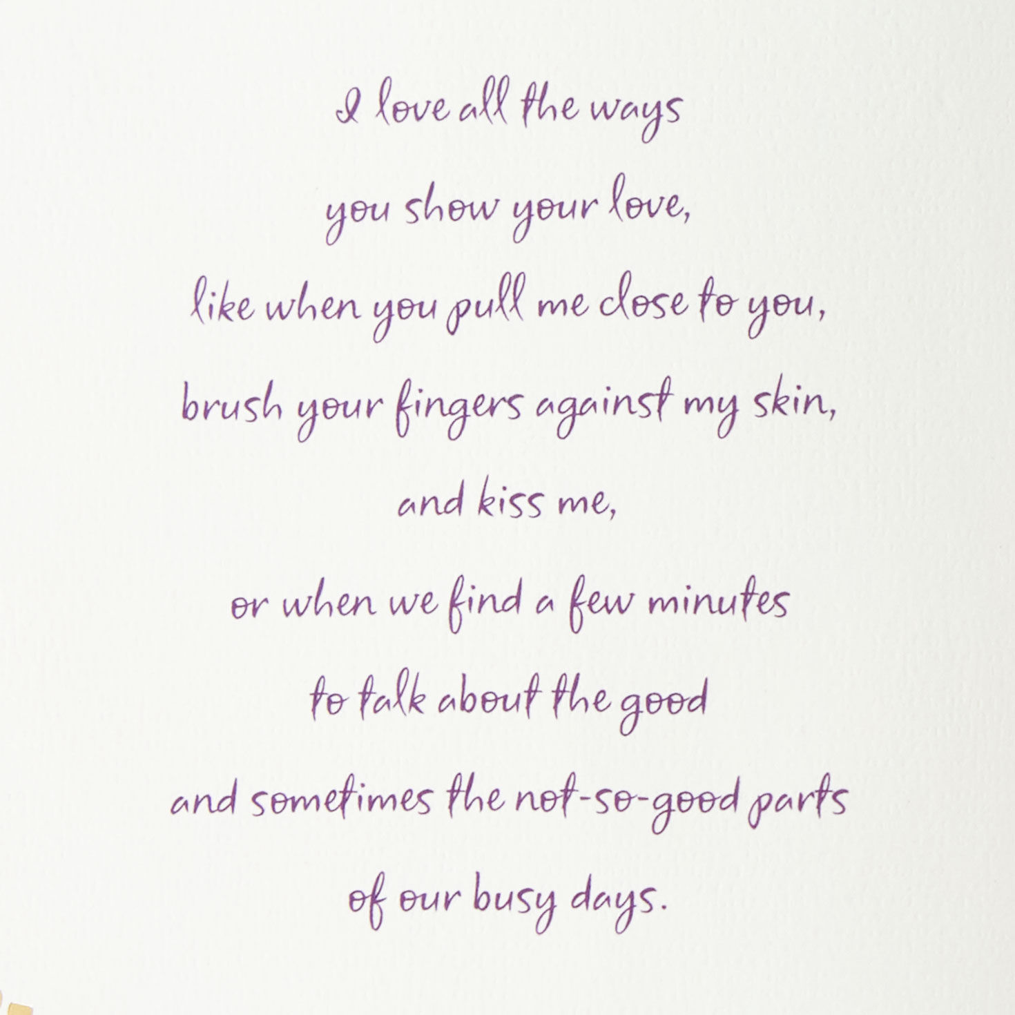Purple and Gold Hearts Romantic Love Card Sentiment image number 2