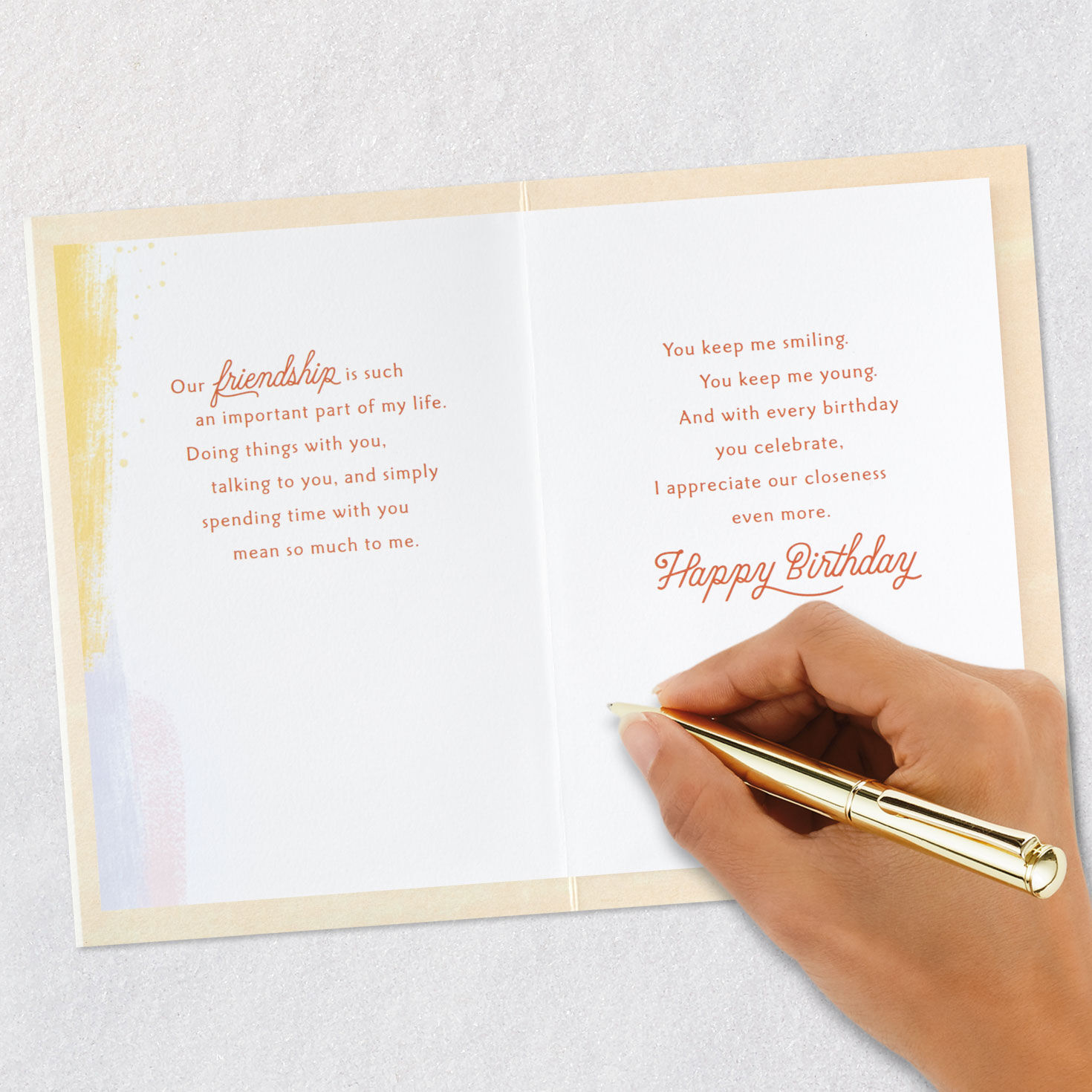Confetti Pink and Ivory Birthday Card for Daughter signing card image number 7