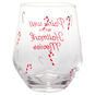 Candy Canes, Hallmark Movies Stemless Wine Glass back image number 2