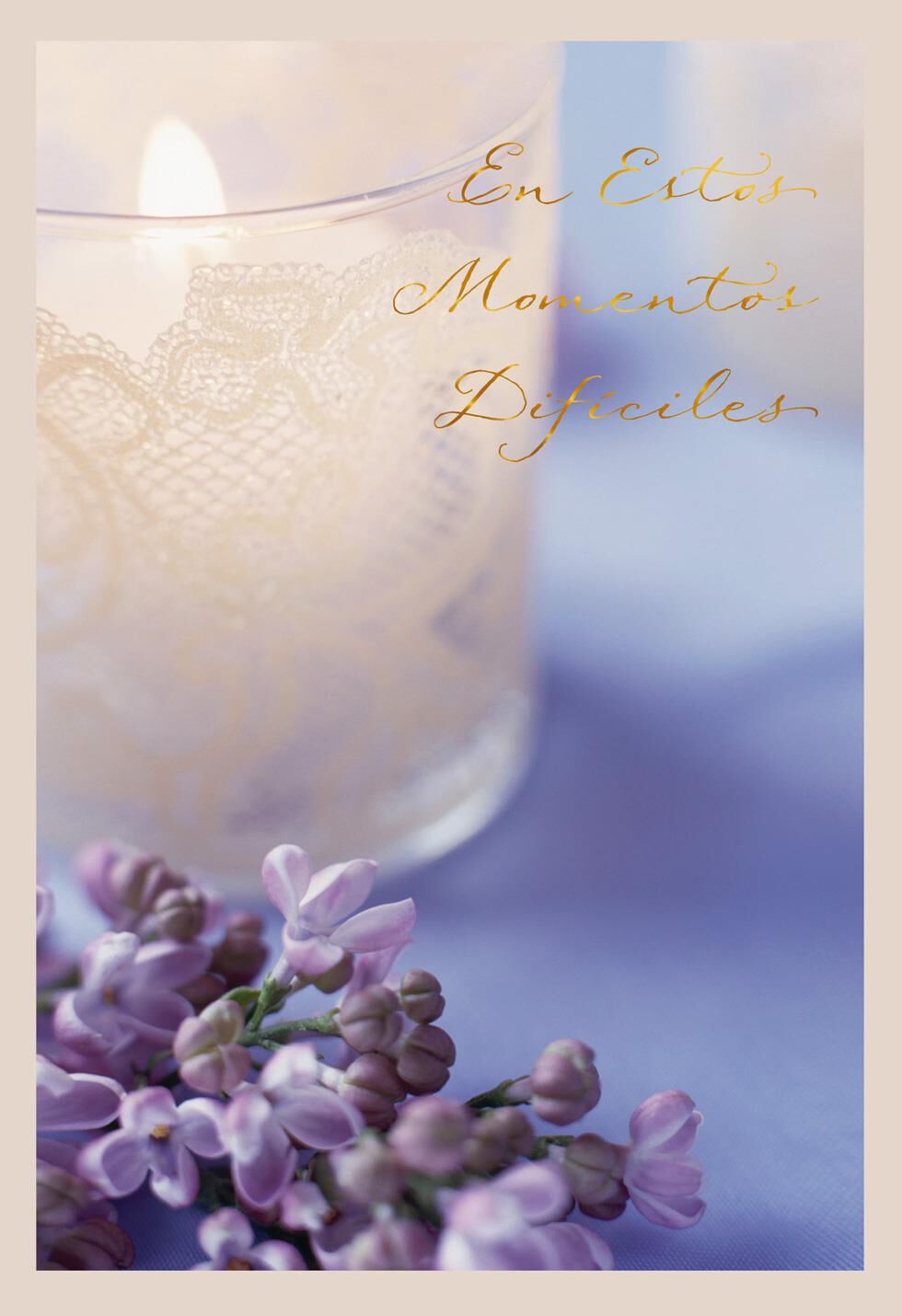 Lavender and Lace Spanish-Language Sympathy Card